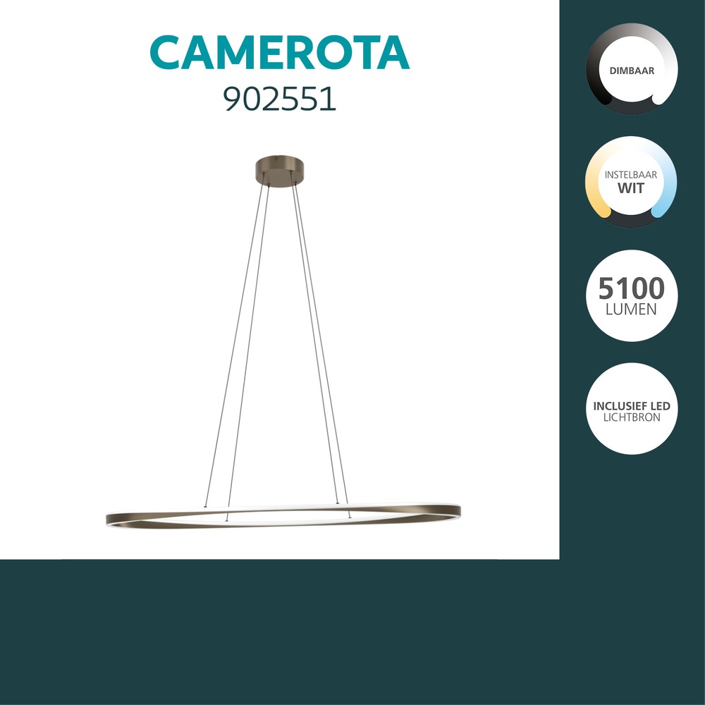 Design-Pendellampe Camerota Dunkelbronze-Oval Eglo 9008606391271