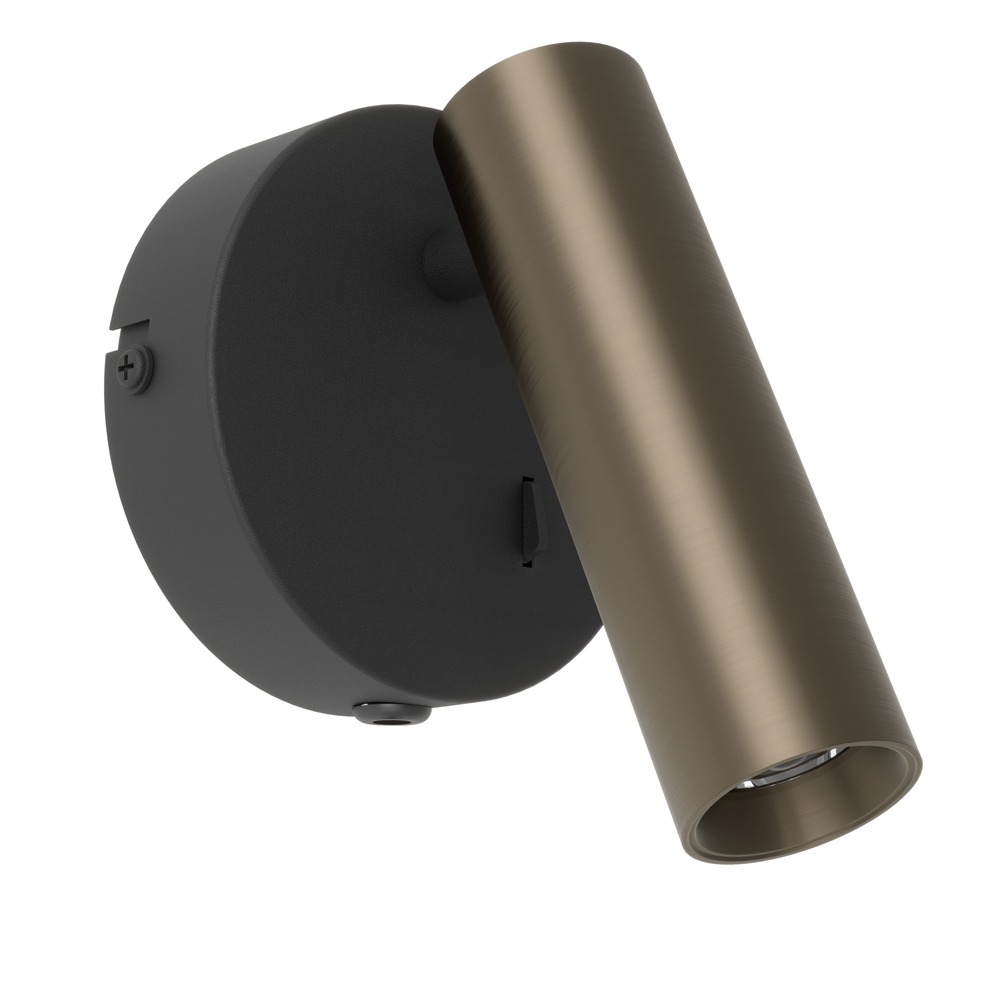 Oberflächenmontierter Spot Valproto Schwarz mit Bronze