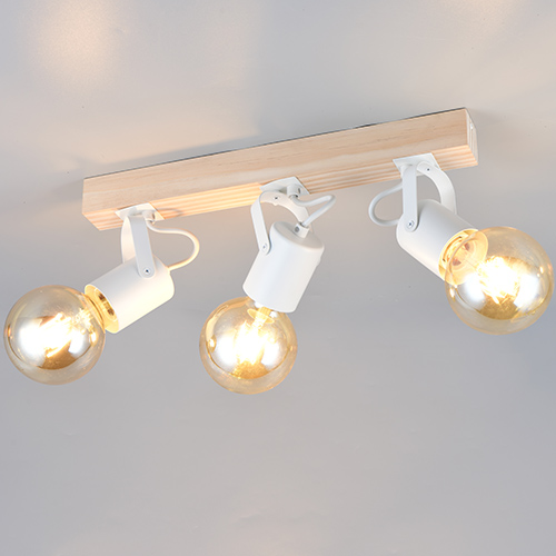 Deckenlampe Weiss Holz