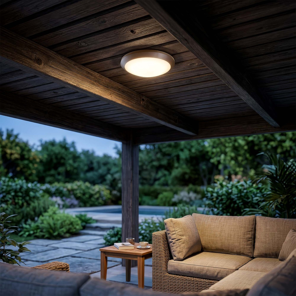 Design der Deckenbeleuchtung Phuket Schwarz-Weiß Searchlight 5,05342E+12