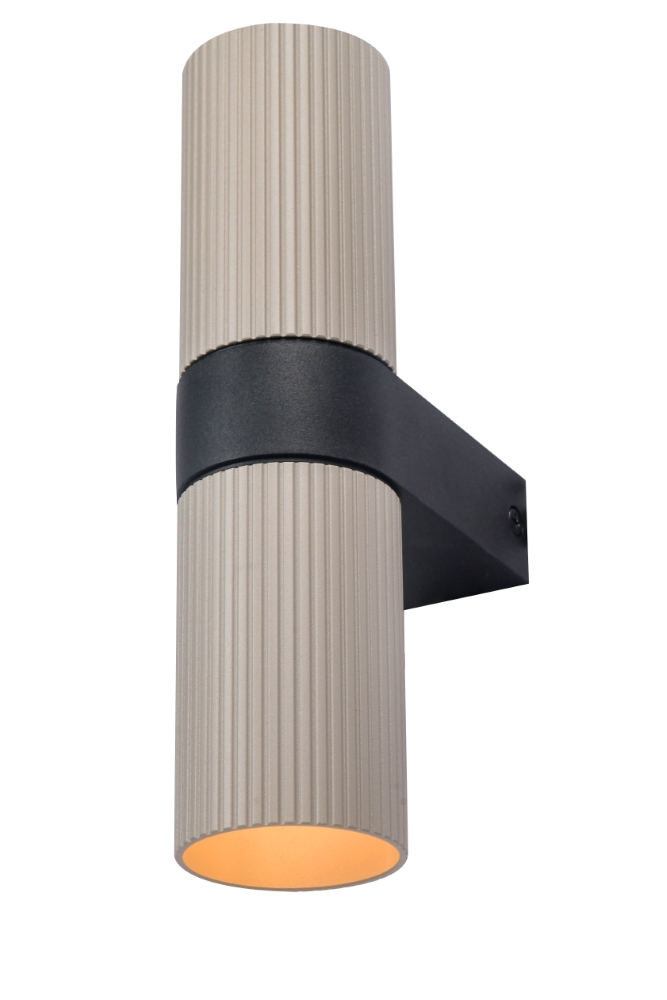 Wand-Spot-Rippen Linea Sand mit Schwarz