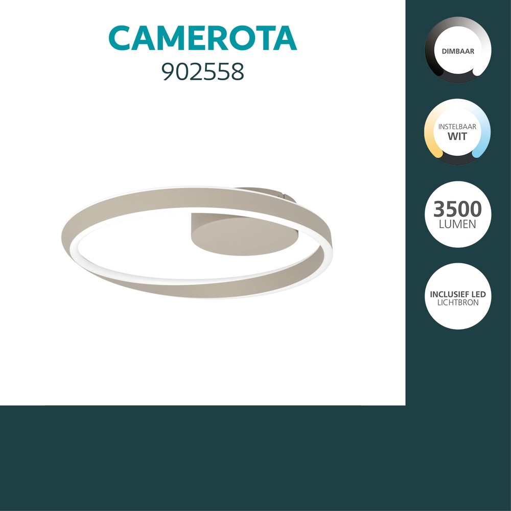 Design-Deckenlampe Camerota Sandbraun Eglo 9008606391349