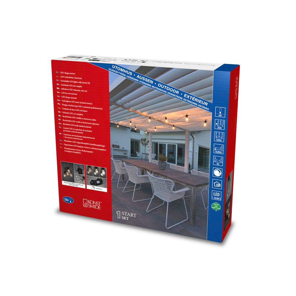 Lichterkette Partylight Starterset 10 Leuchten KonstSmide 7318304144805