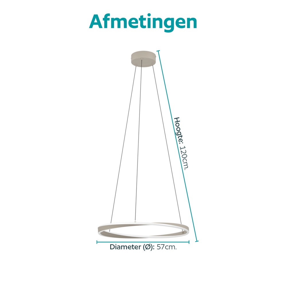 Design-Pendellampe Camerota sandbraun Ø 57 cm Eglo 9008606391332