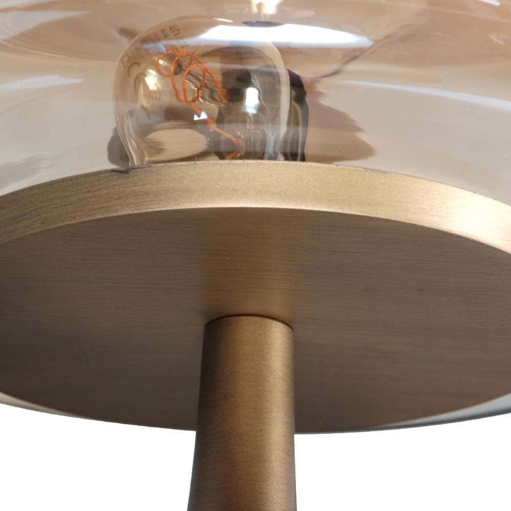 Tischlampe Ancilla Bronze mit Bernsteinglas Steinhauer 8712746191868