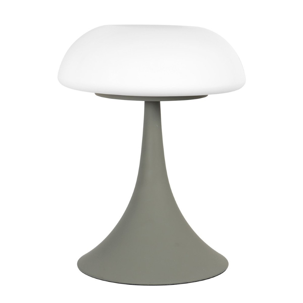 Tischlampe Ancilla Grau mit weißem Glas Steinhauer 8712746191929