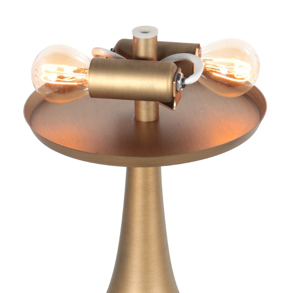 Tischlampe Ancilla Bronze mit Bernsteinglas Steinhauer 8712746191868