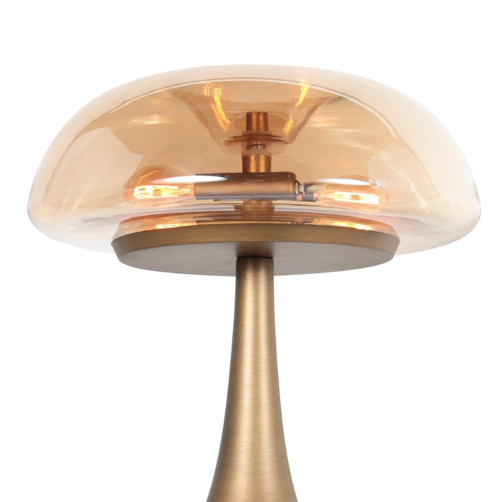 Tischlampe Ancilla Bronze mit Bernsteinglas Steinhauer 8712746191868
