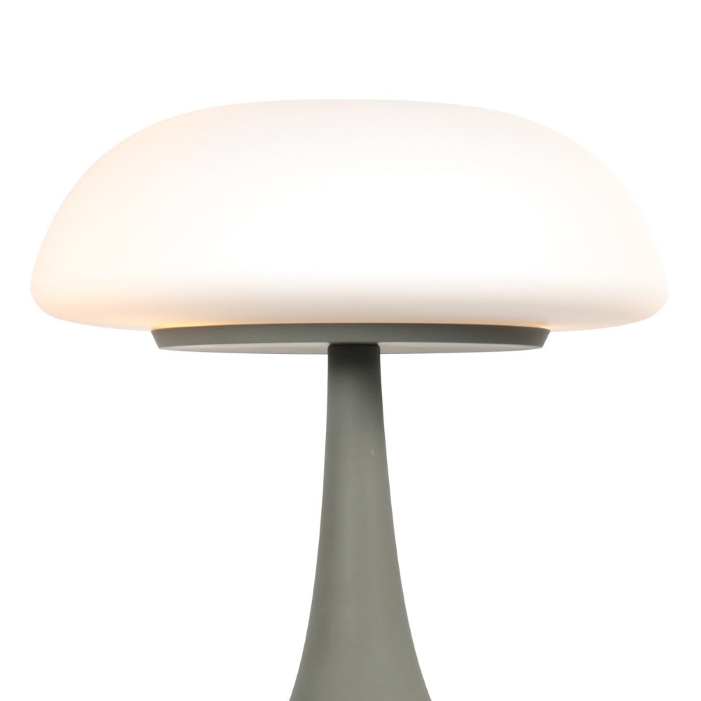 Tischlampe Ancilla Grau mit weißem Glas Steinhauer 8712746191929