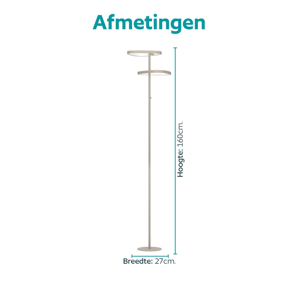 Moderne Stehlampe Leporano Sandbraun Eglo 9008606391226