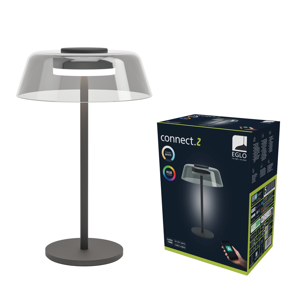 Intelligente Tischlampe Arroyo-Z Schwarz Eglo 9008606390304