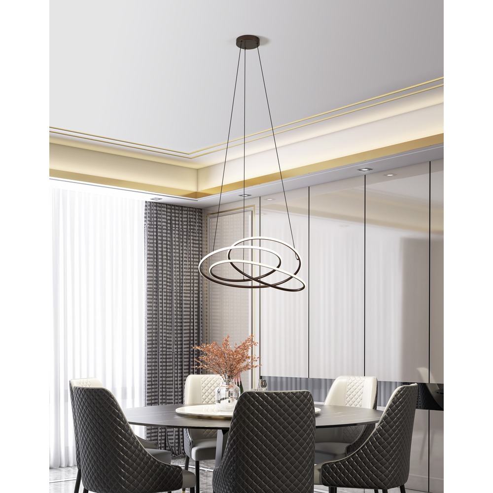 Moderne Pendellampe Racale Ø 58 cm Bronze Eglo 9008606391400