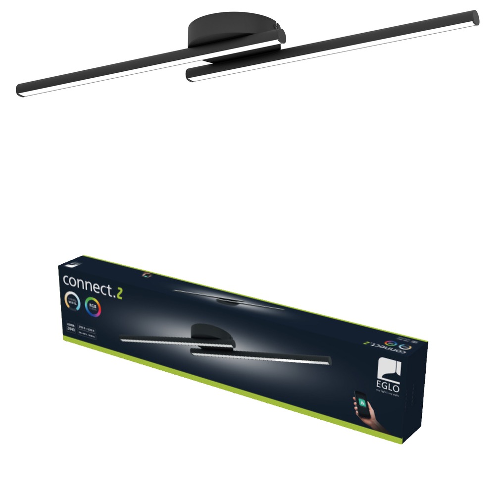Intelligente Deckenbeleuchtung Flatron-Z Schwarz Eglo 9008606390588