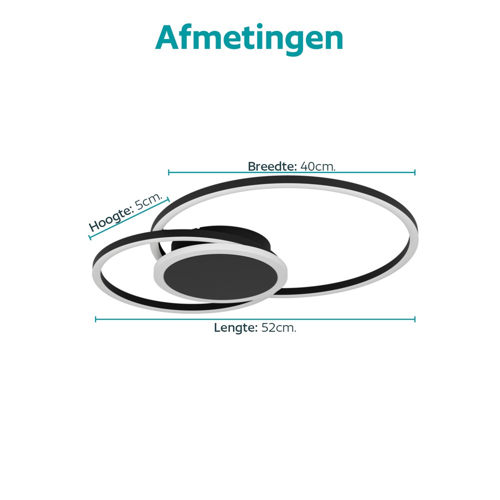 Design-Deckenlampe Amandolo 2 Schwarz Eglo 9008606391493