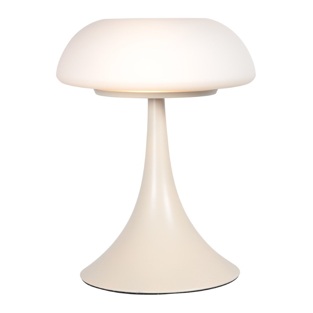 Tischlampe Ancilla Sandbraun mit weißem Glas Steinhauer 8712746191882