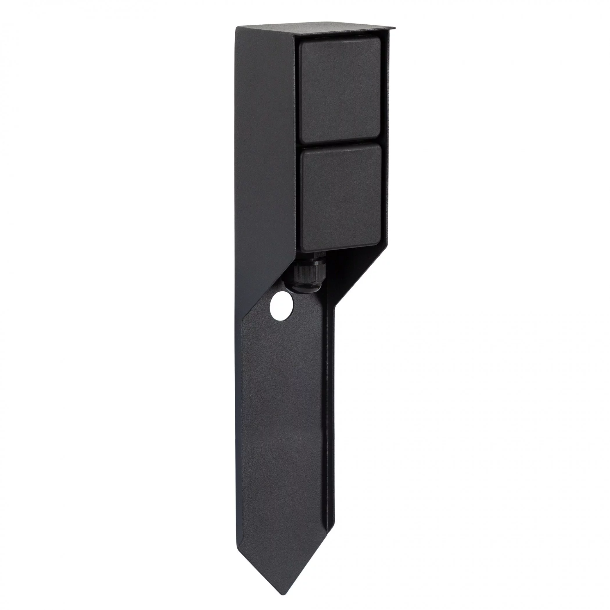 Steckdose Double Schwarz mit Keil