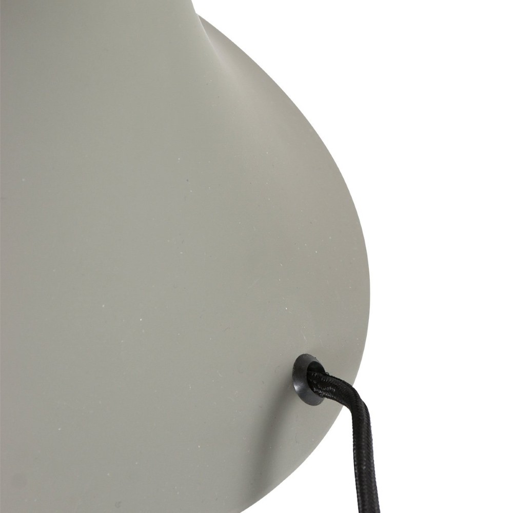 Tischlampe Ancilla Grau mit weißem Glas Steinhauer 8712746191929