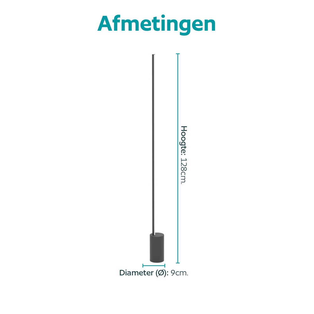Intelligente Stehlampe Flatron-Z Schwarz Eglo 9008606390601