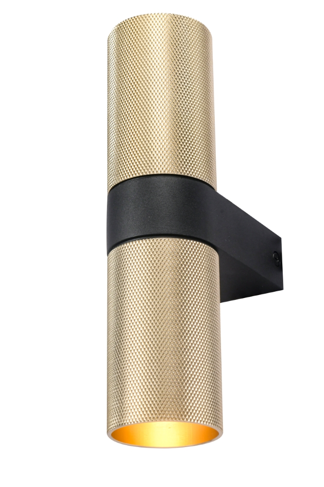 Wandfleckstruktur Grana Mattes Gold mit Schwarz