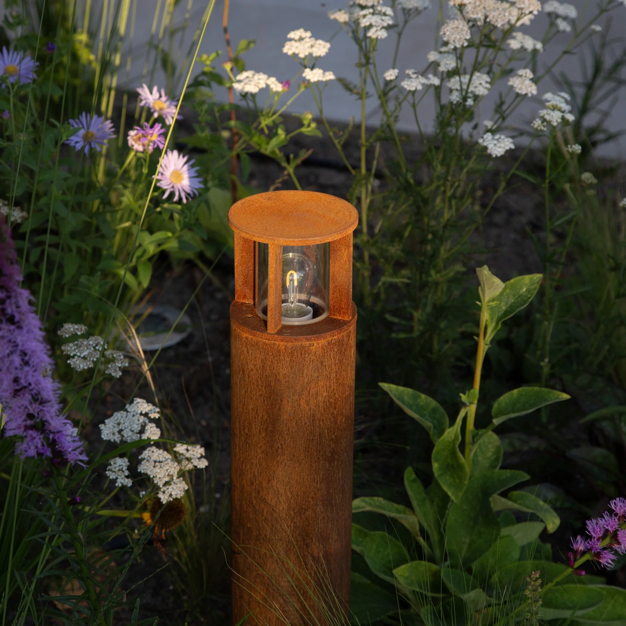 Runde Gartenleuchte Marina 60 Corten KS 8714732783903