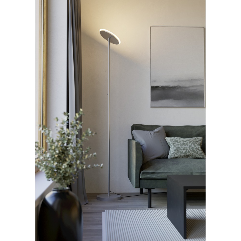 Design-Stehlampe Piagnolo Silbergrau Eglo 9008606392384
