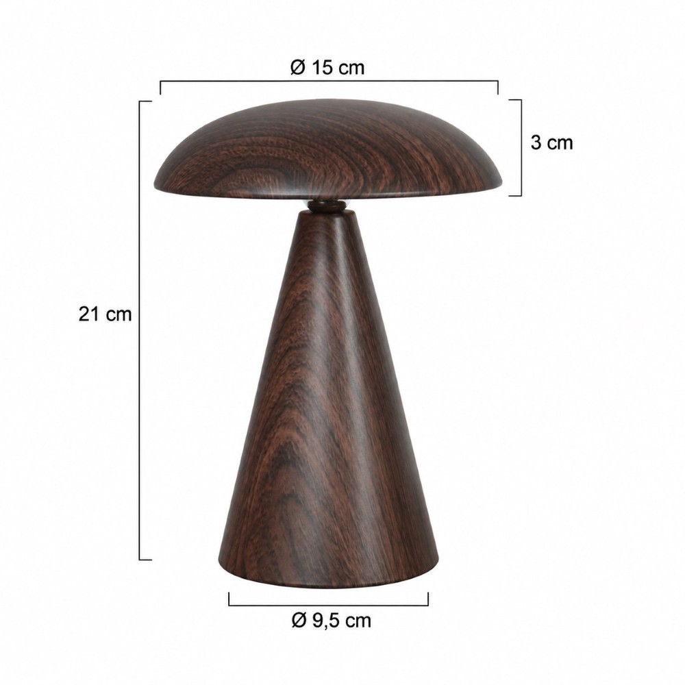 Tischlampe Mush Wiederaufladbare dunkle Walnuss Steinhauer 8712746191677