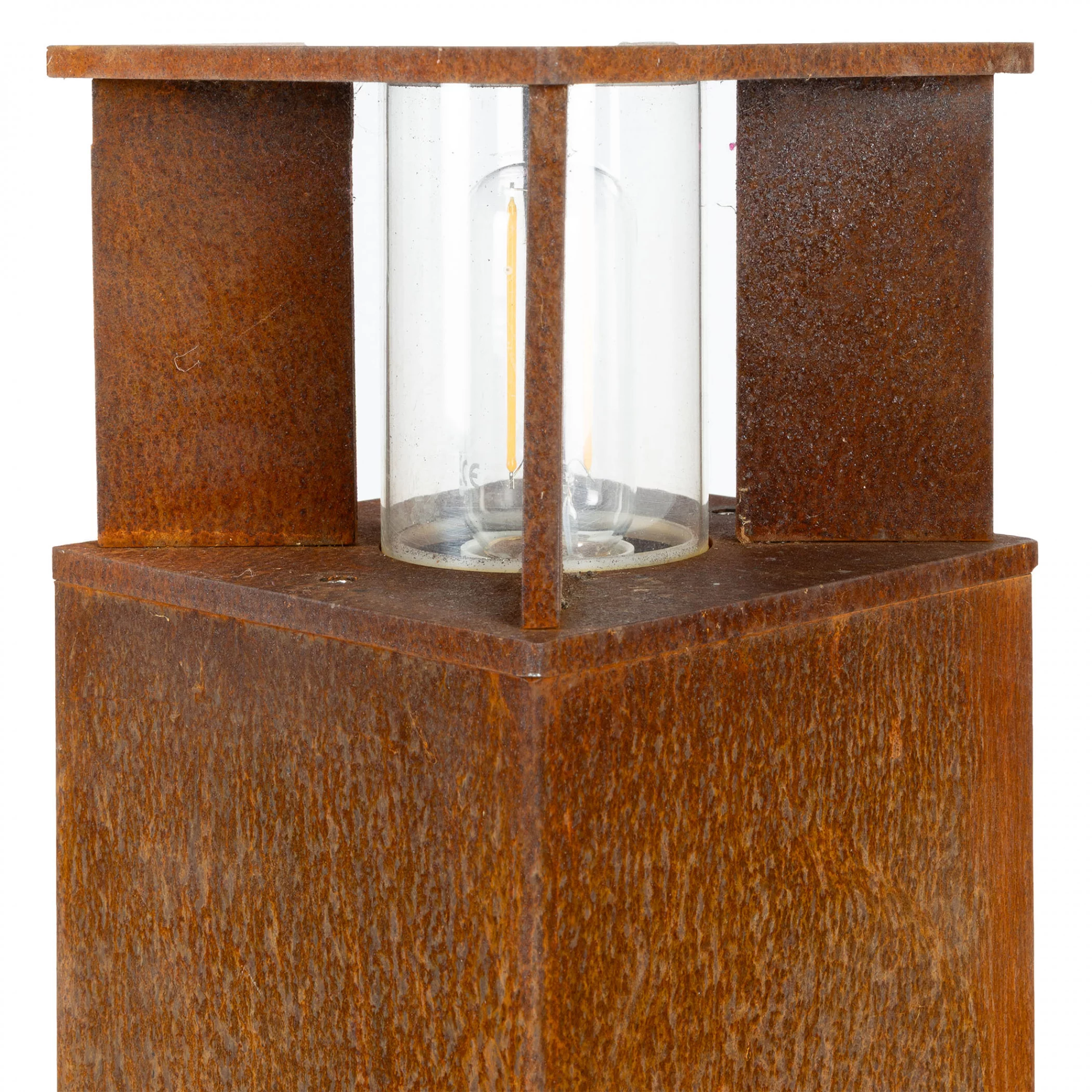 Quadratische Gartenlampe Marina 70 Corten KS 8714732783507
