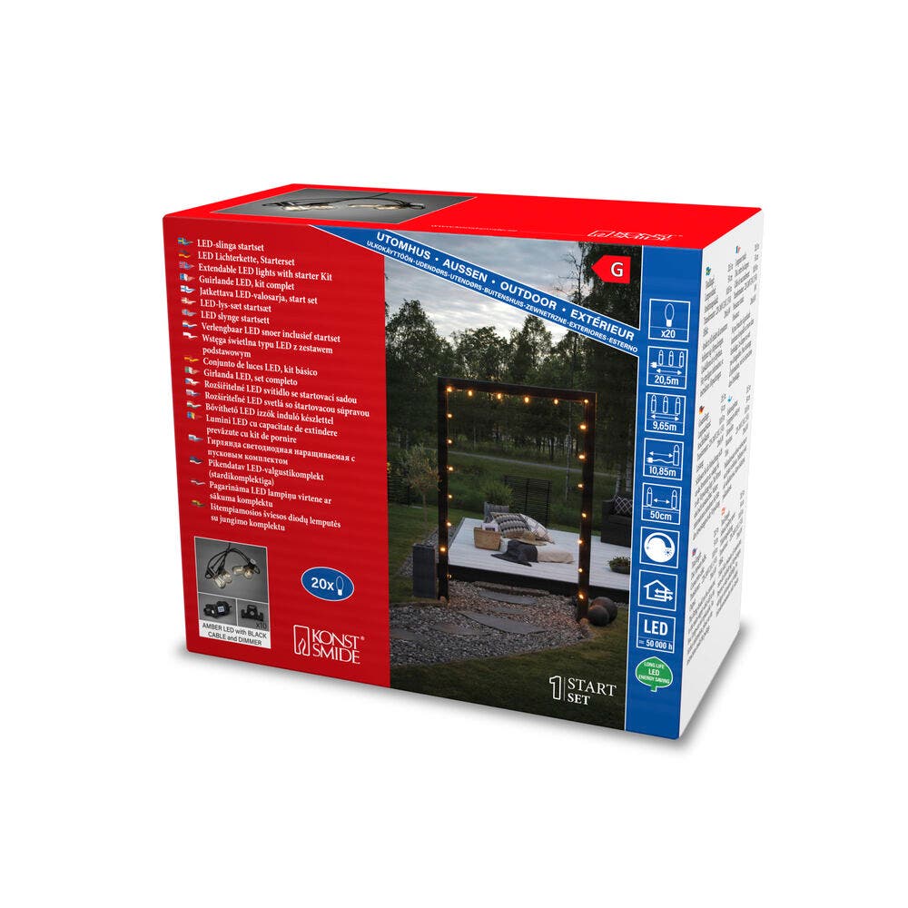 Lichterkette Partylight Starterset 20 Lichter Datum KonstSmide 7318300026716