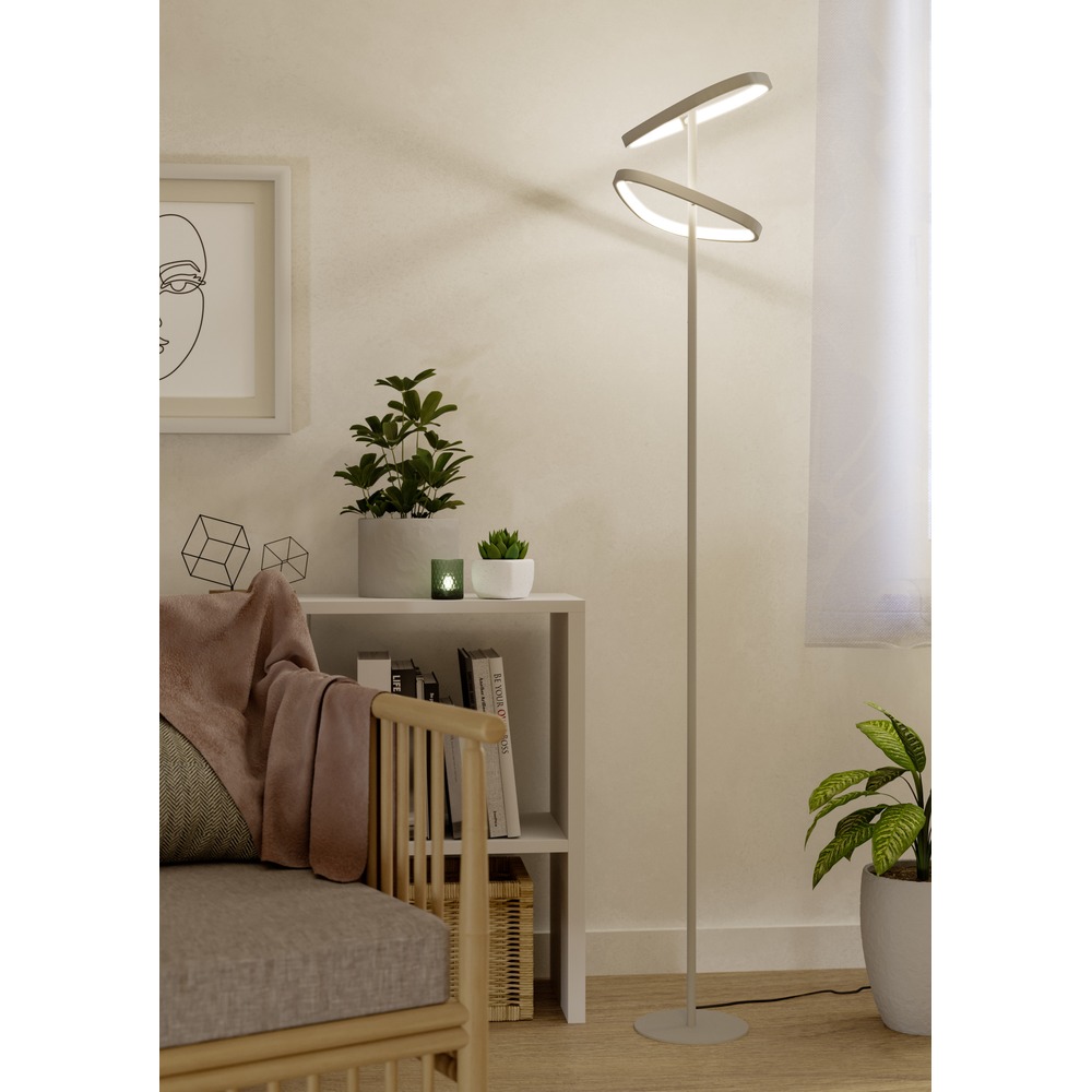 Moderne Stehlampe Leporano Sandbraun Eglo 9008606391226