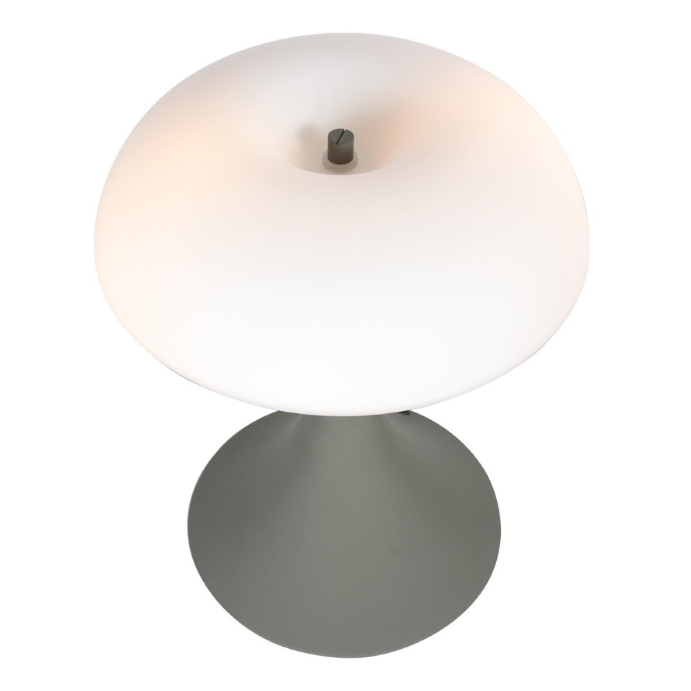 Tischlampe Ancilla Grau mit weißem Glas Steinhauer 8712746191929