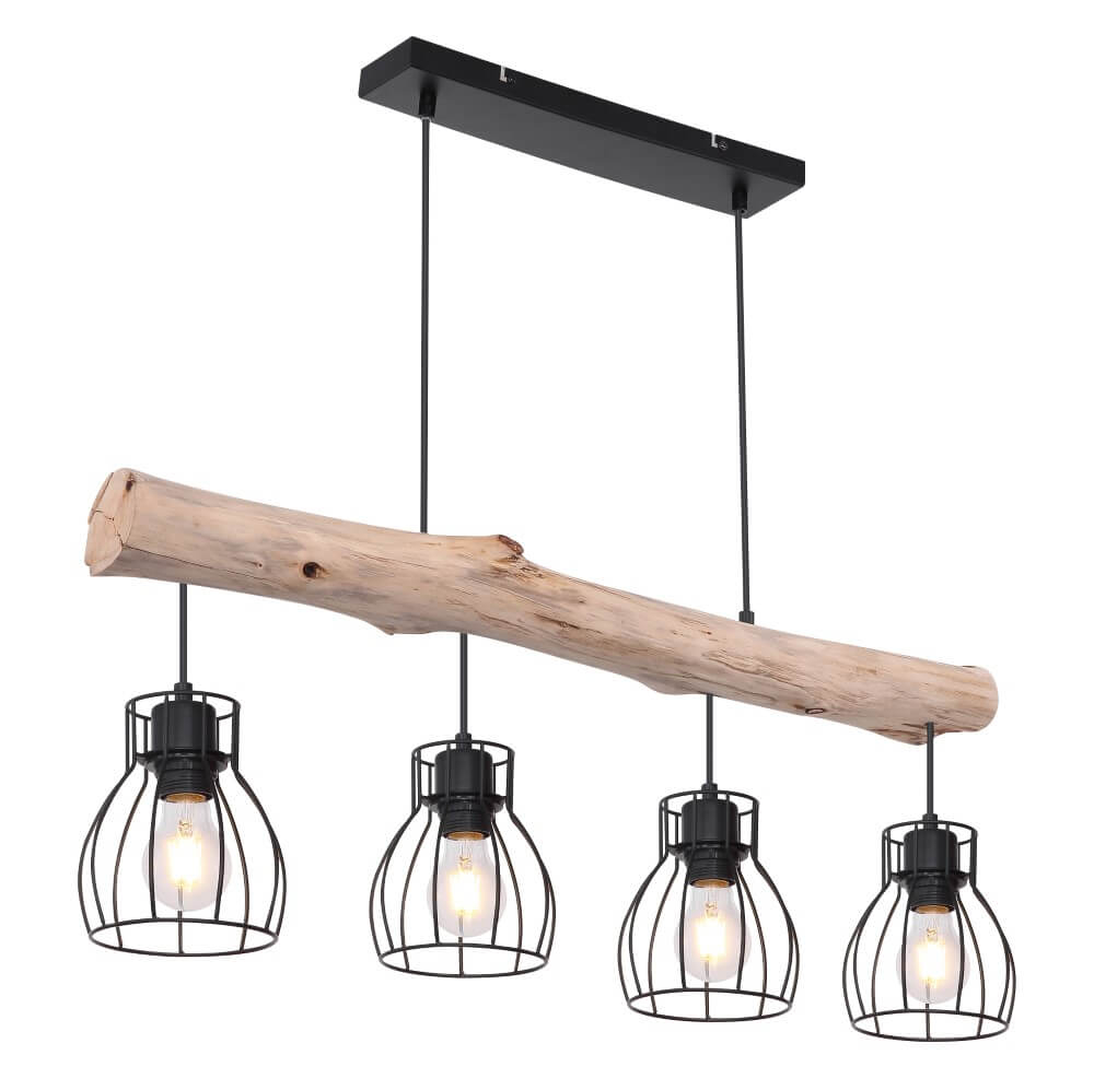 Hängelampe Mit Holz
