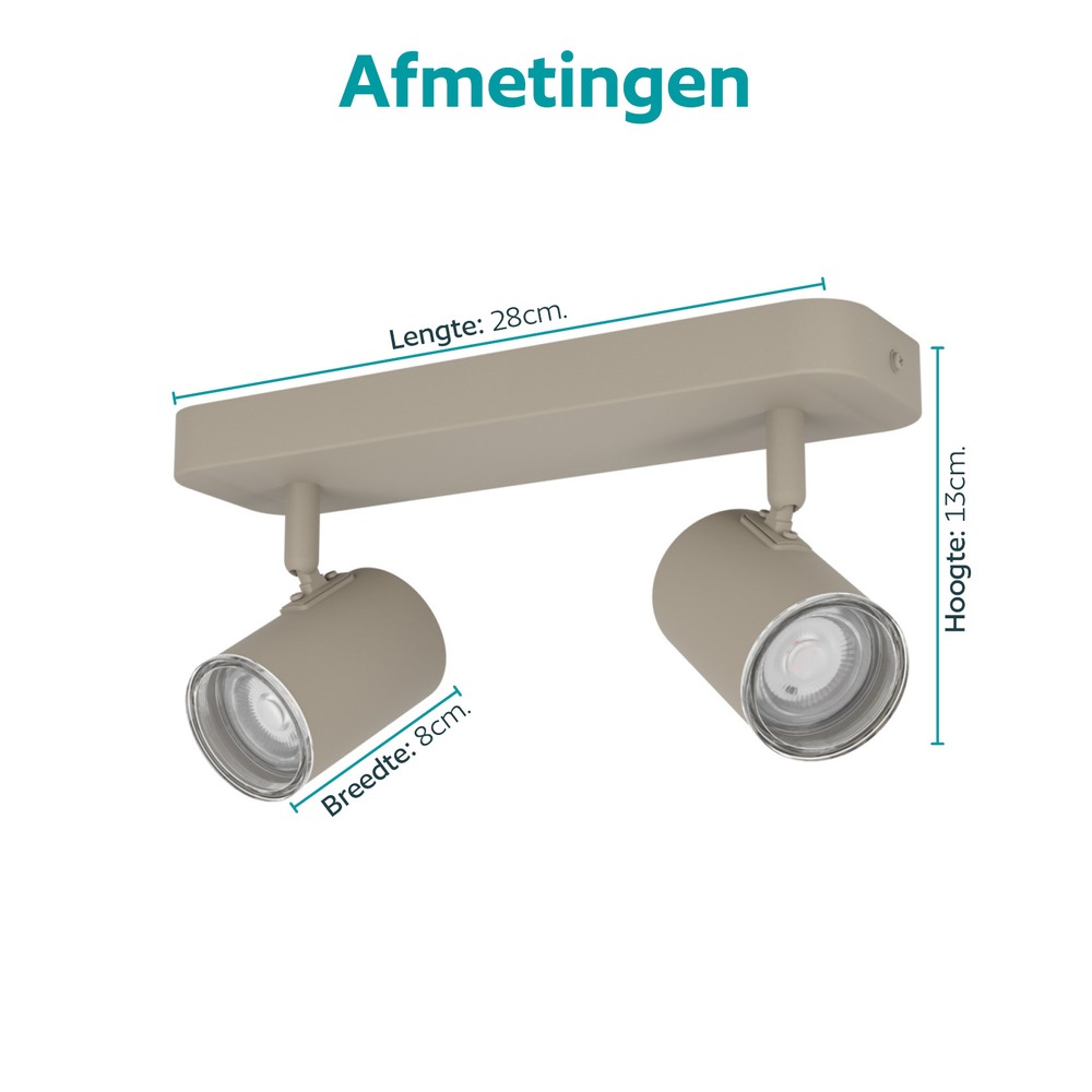 Flächenmontierte Spot-2-Scheinwerfer Consuma 1 Sandbraun Eglo 9008606397273