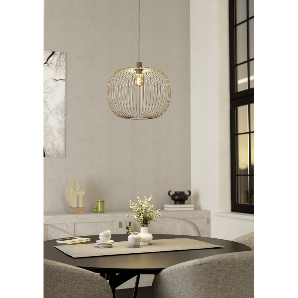 Draht-Pendellampe Lodods sandbraun Ø 45 cm Eglo 9008606390281