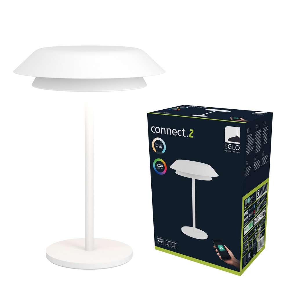 Intelligente Tischlampe Arroyo-Z Weiß Eglo 9008606390311
