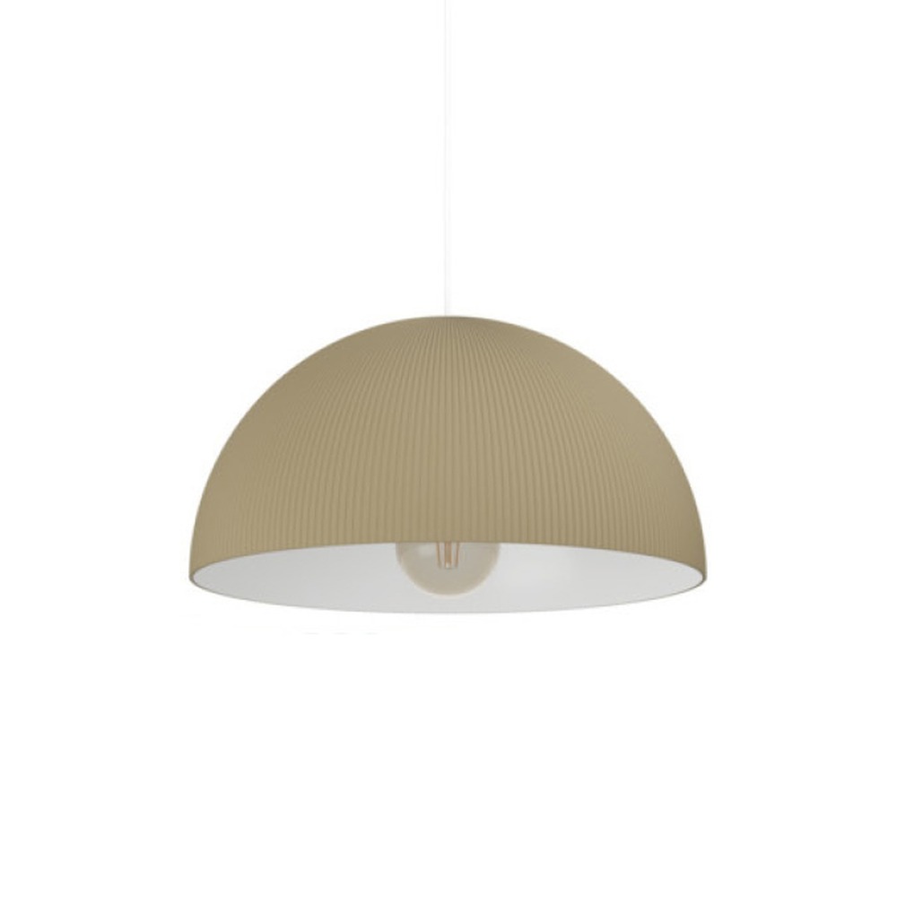 Design-Pendellampe Gaetano 2 Sandbraun mit weißem Ø 40 cm