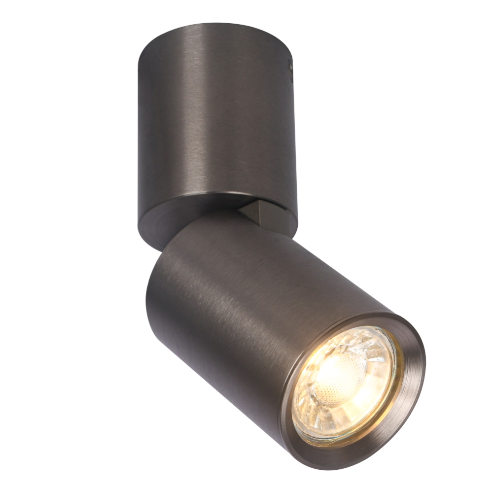 Lichtbronze Aufbau-Einbaustrahler Parma verstellbares Aluminium