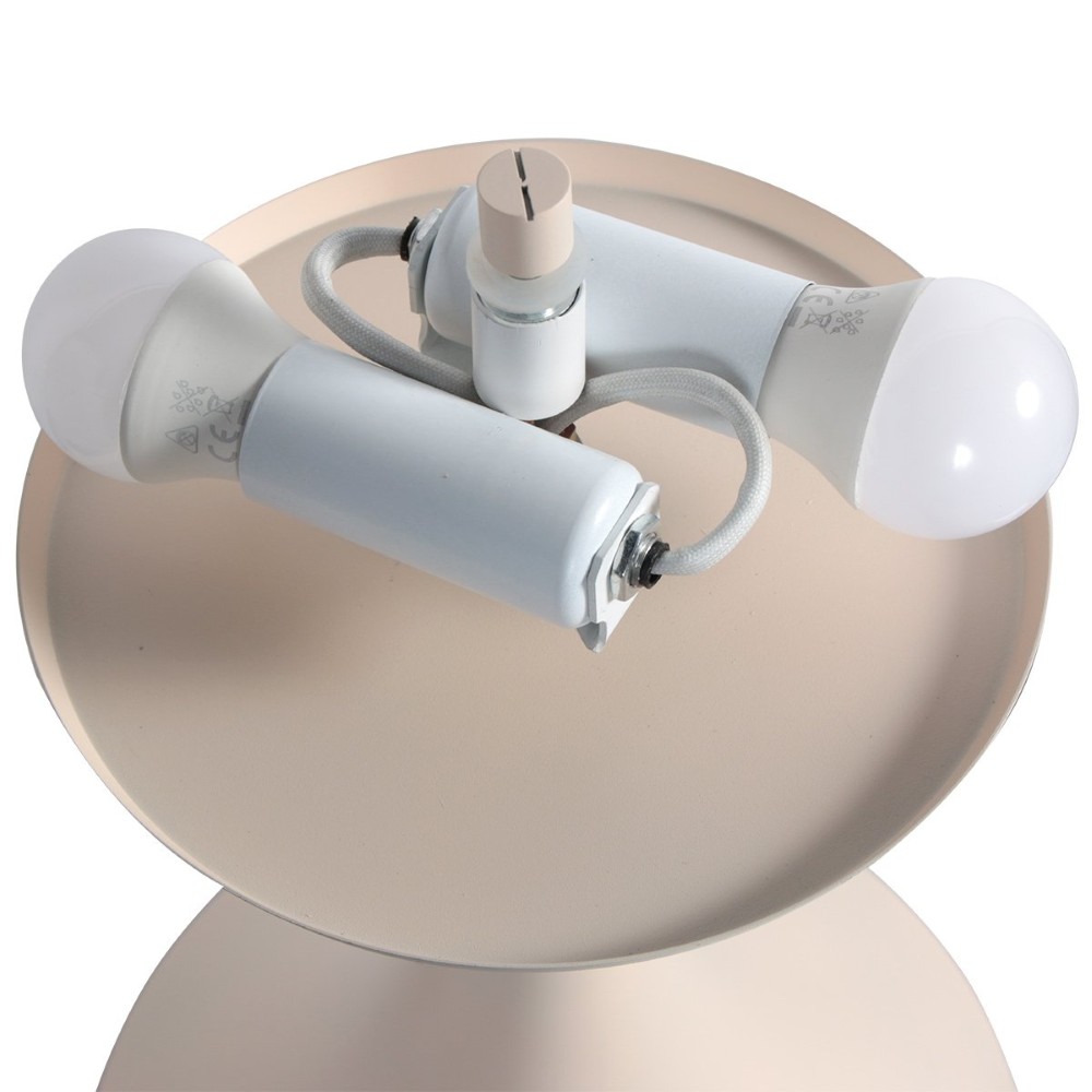 Tischlampe Ancilla Sandbraun mit weißem Glas Steinhauer 8712746191882