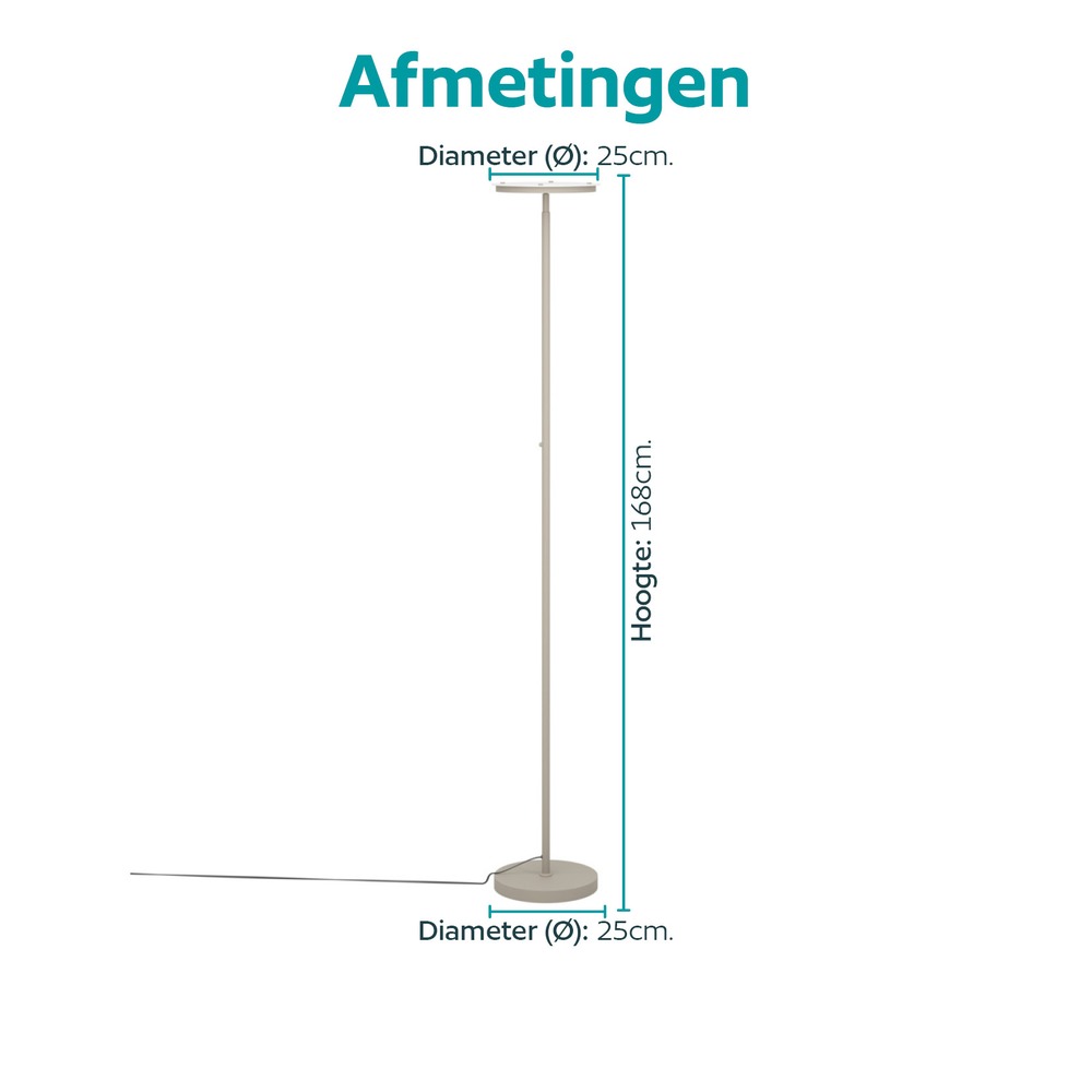 Design-Stehlampe Piagnolo Sandbraun Eglo 9008606392377