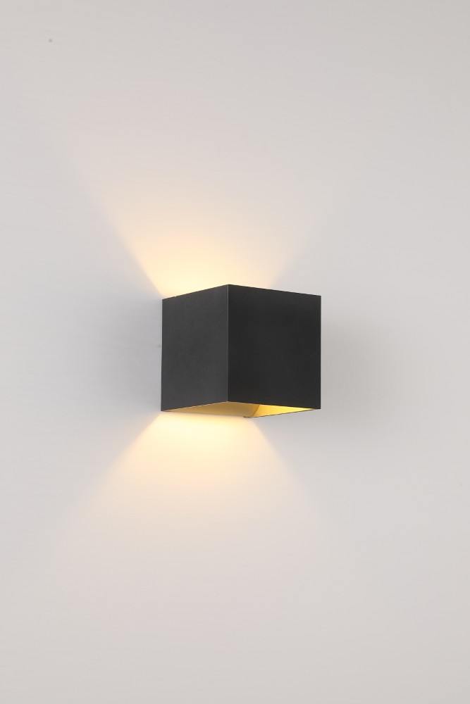 Aufputz-Spot Newton Up & Down Schwarz und Gold Searchlight 5053423285092