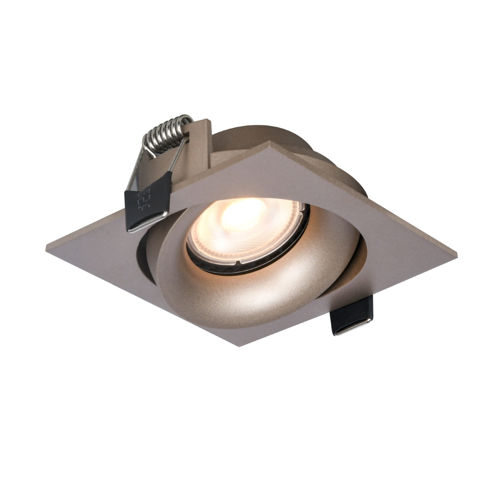 Quadratischer Einbaustrahler Alice Champagner