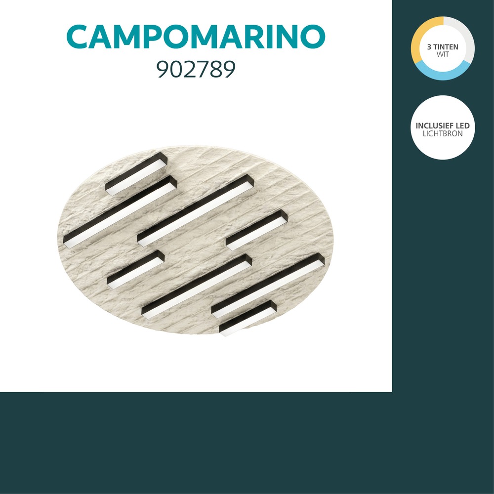 Deckenlampe Campomarino sandbraun Ø 38 cm Eglo 9008606408900