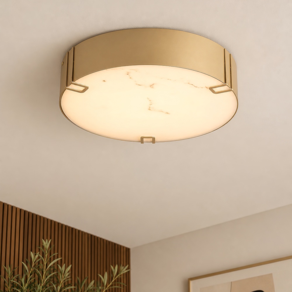 Design-Deckenlicht Marmo gold Ø 35cm Searchlight 5,05342E+12