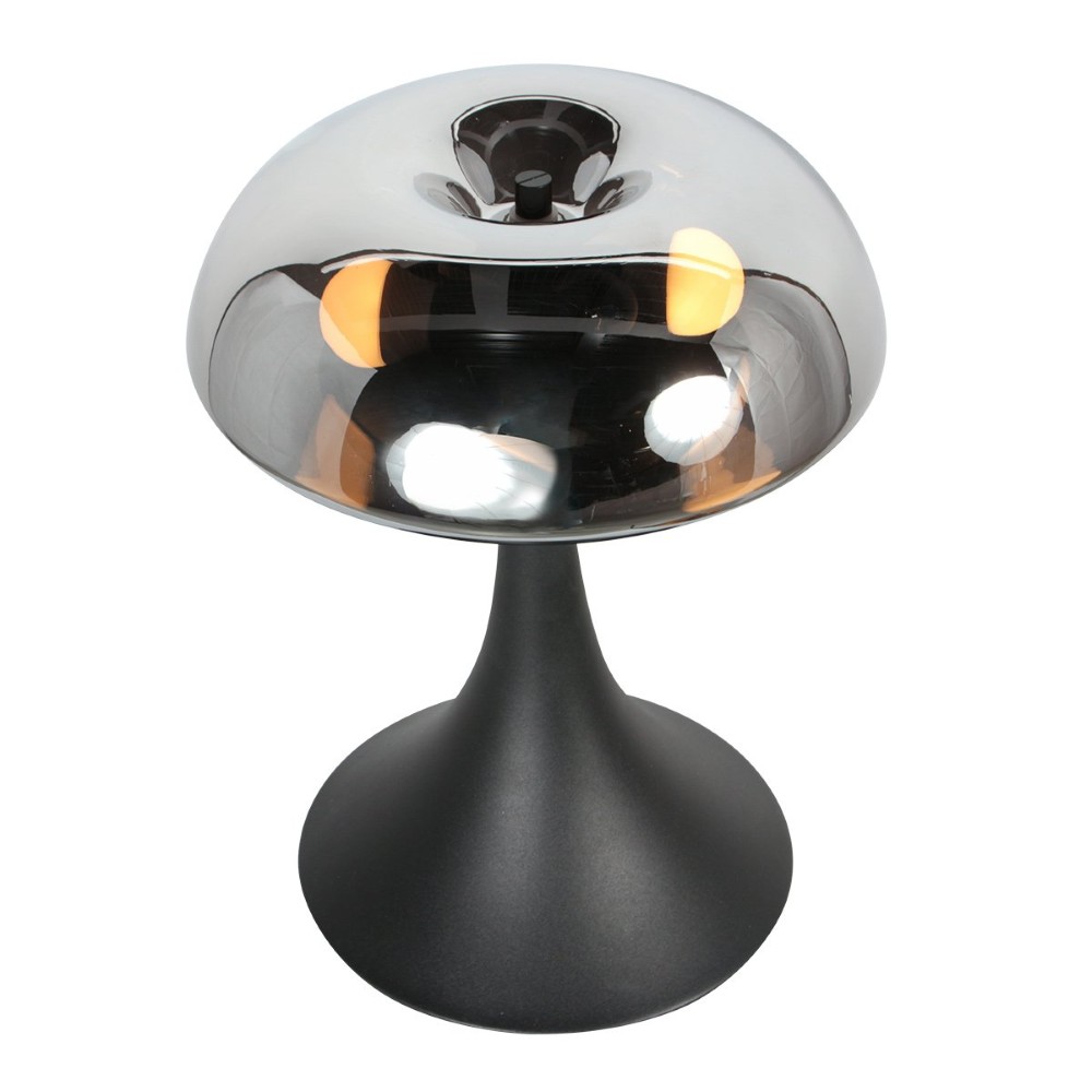 Tischlampe Ancilla Schwarz mit Rauchglas Steinhauer 8712746191943