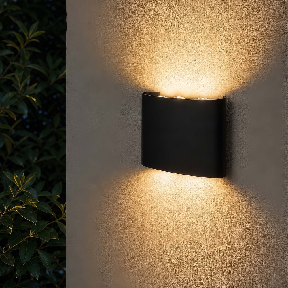 Design-Wandlampe Menton 17 cm schwarz Searchlight 5,05342E+12