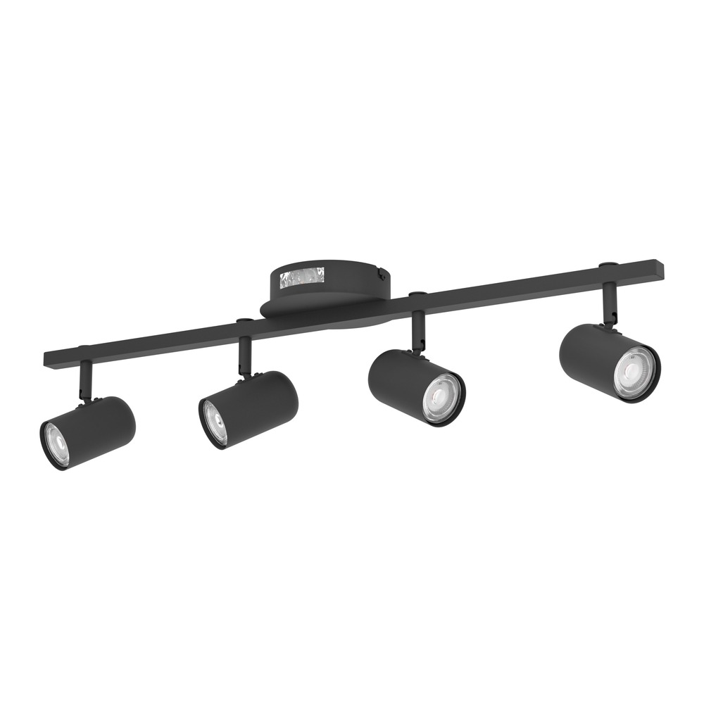 Oberflächenmontierter Spot Montemurro 4-Licht Schwarz Eglo 9008606392223