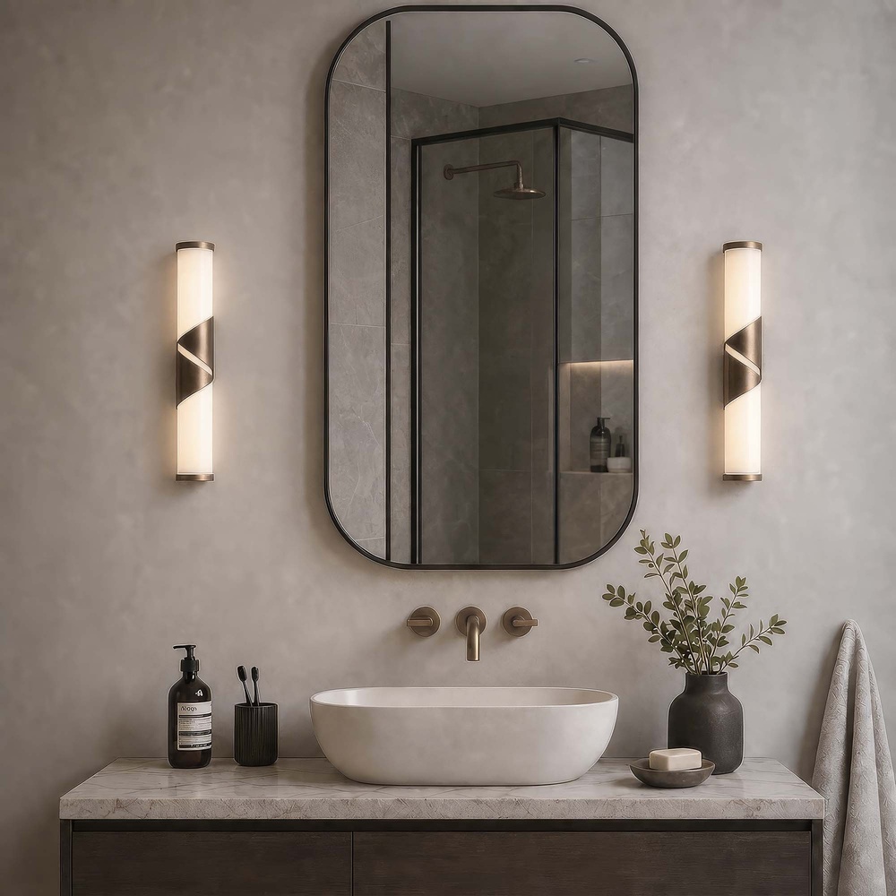 Wandlampe im Badezimmer Wrap Bronze 37 cm Searchlight 5,05342E+12