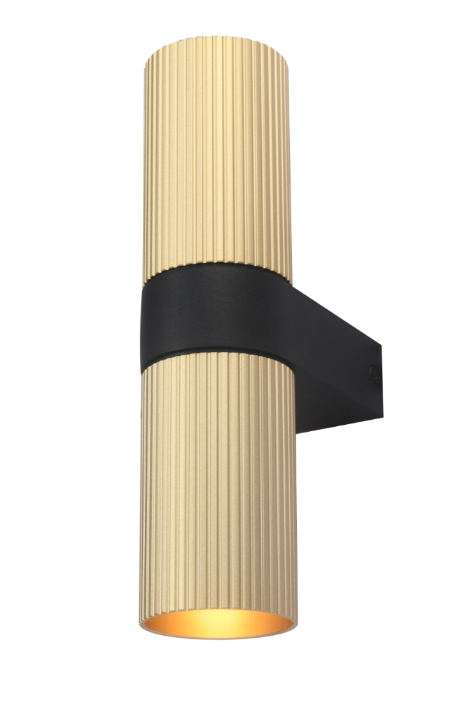 Wand-Spot-Rippen Linea Mattes Gold mit Schwarz