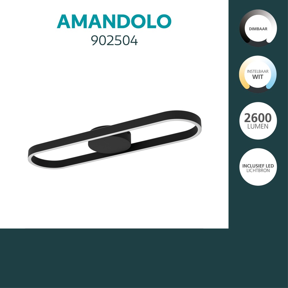 Deckenlampe Amandolo Schwarz Eglo 9008606391509