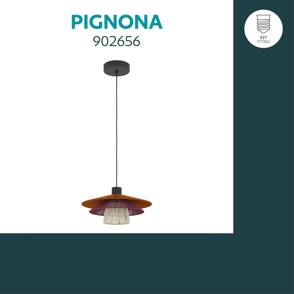 Draht-Pendellampe Pignona Ø 32 cm farbig Eglo 9008606391172