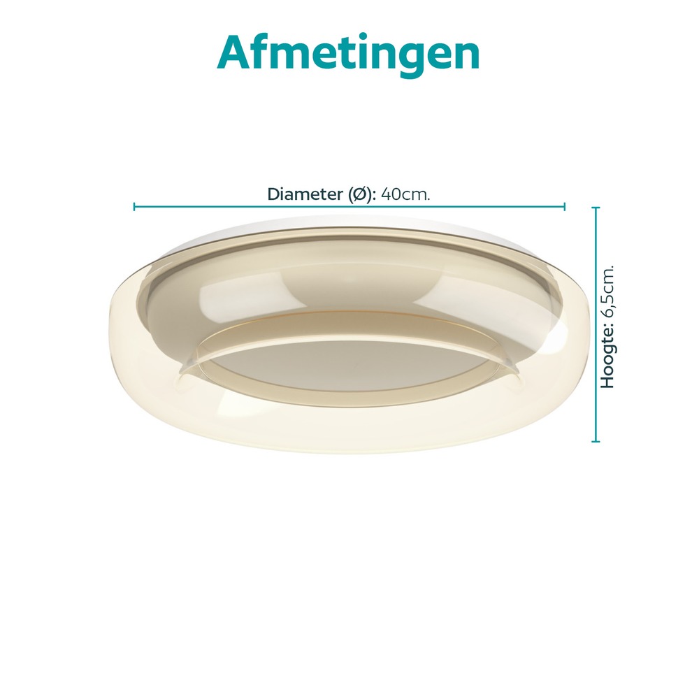 Design-Deckenlampe Conistarino Ø 40 cm weiß mit Braun Eglo 9008606399727